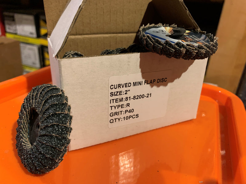 Curved Edge Mini Flap Disc - Hall of Fame Tool